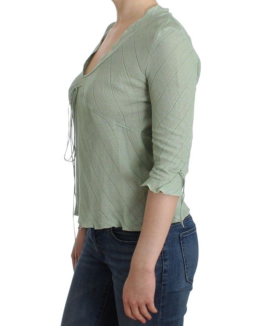 Ermanno Scervino Green Chic Knitted Top – Ethereal Elegance