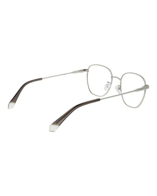 Polaroid Metallic Silver Metal Glasses (frames) for men