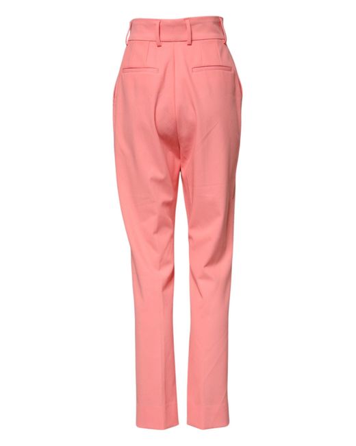 Dolce & Gabbana Pink Highwaisted Straight Pants