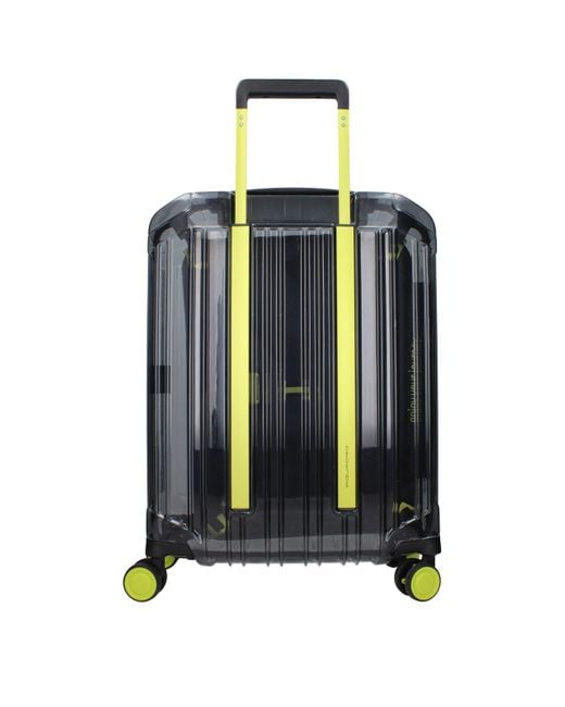 Piquadro Black Gray Polycarbonate Luggage And Travel for men