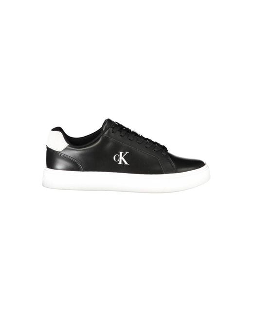 Calvin Klein Black Lowtop Laceup Sneakers for men