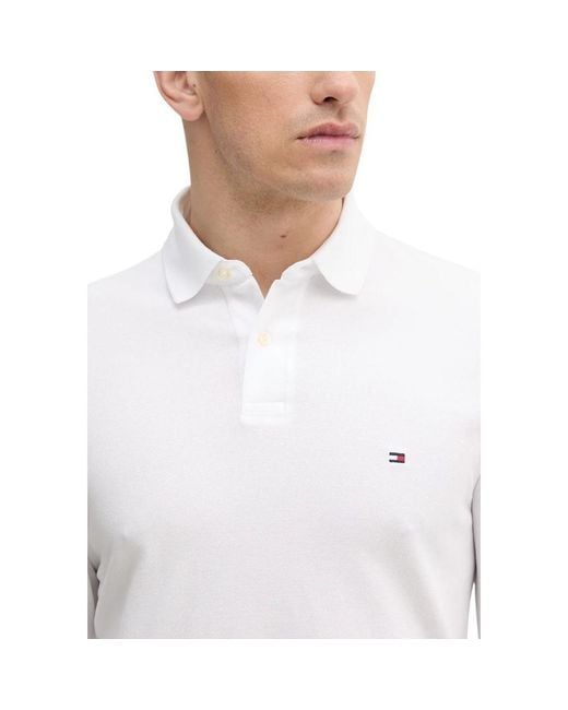 Tommy Hilfiger White Organic Cotton Long Sleeve T for men