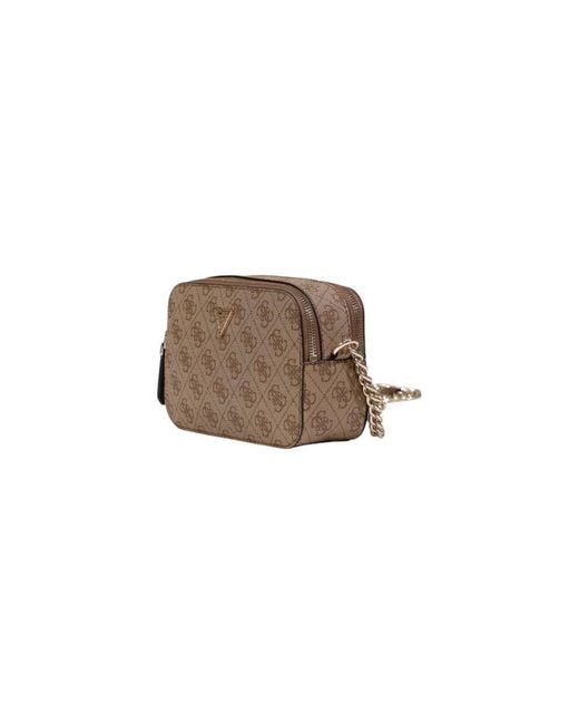 Guess Natural Brown Polyethylene Handbag
