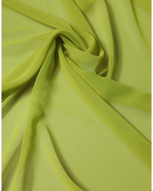 Dolce & Gabbana Green Polyester Stole Neck Wrap Shawl Scarf for men