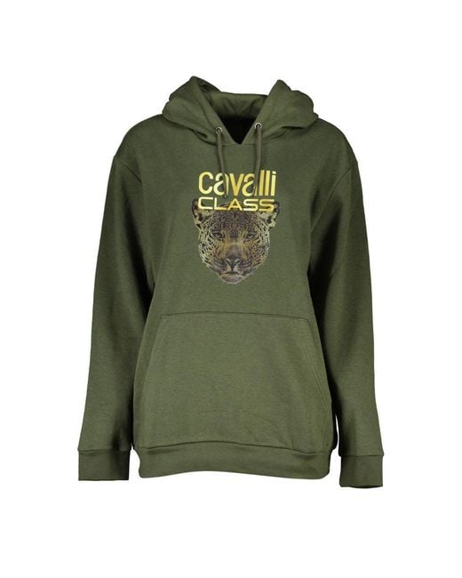 Roberto Cavalli Green Polyester Sweatshirt