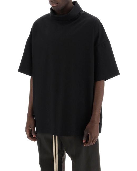 Fear Of God Black High-necked Oxford Top With Long for men