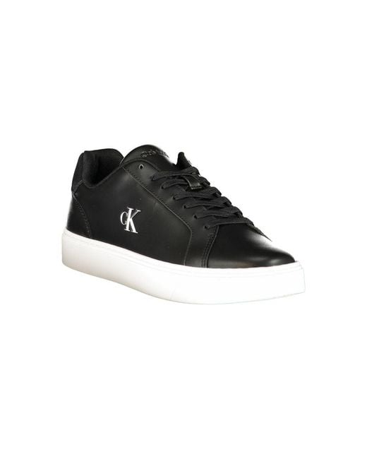 Calvin Klein Black Polyurethane Men's Sneaker for men
