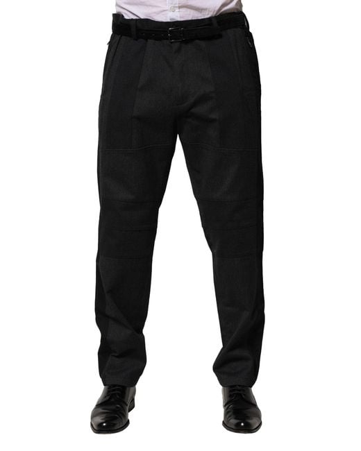black elegant evening dresses Bella - Satin Tailored Trousers - Black