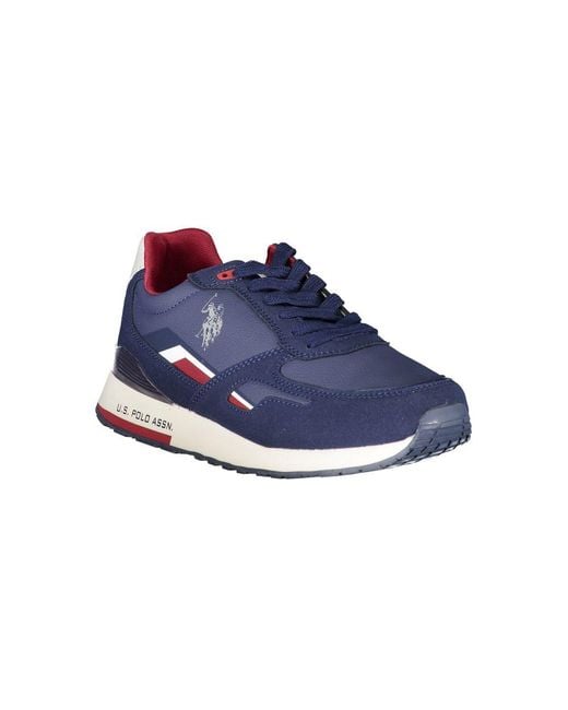 U.S. POLO ASSN. Blue Sleek Sneakers With Dynamic Contrast Details for men