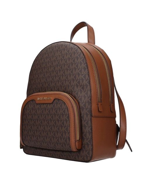 Michael Kors Brown Fabric Backpack