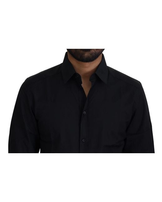 Dolce & Gabbana Blue Chic Cotton Dress Shirt for men