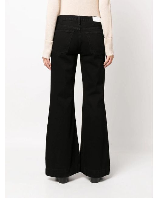 Re/done Black '70s Mid-rise Flared Jeans