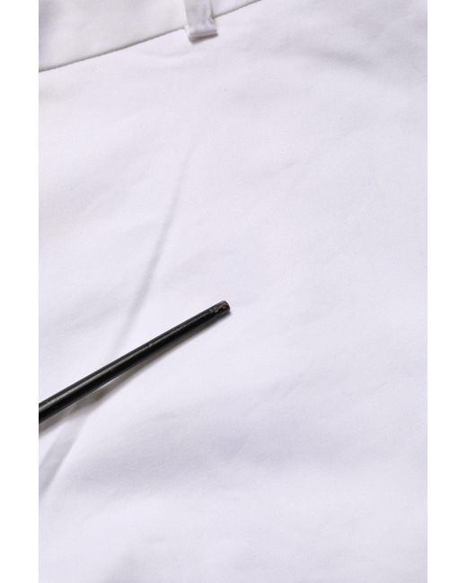 Gianfranco Ferré Gray White Mid Waist Straight Chino Trouser Pants