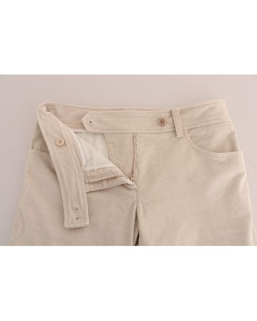 Ermanno Scervino White Slim Jeans Corduroy Skinny Pants