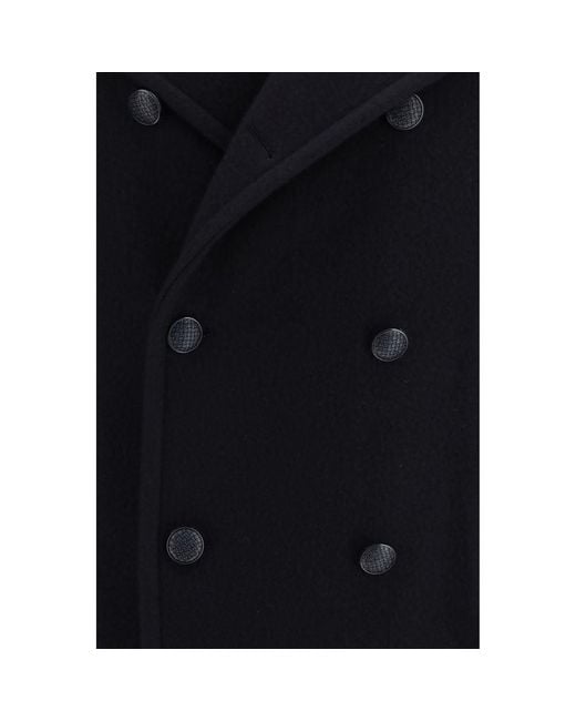 Tagliatore Blue Wool Oves Aries Coat for men
