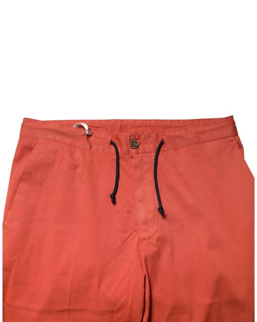Domenico Tagliente Red Orange Skinny Fit Men Chino Trouser Pants for men