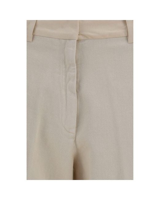 Forte_forte Gray Beige Cotton Chino Pants