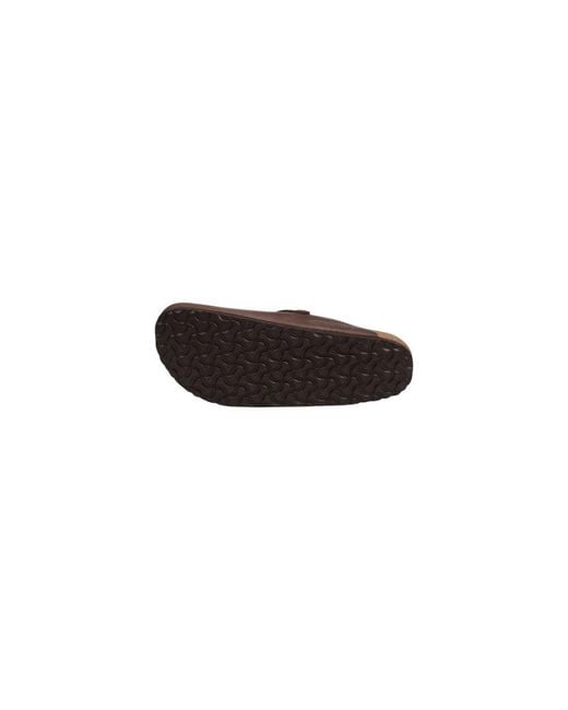 Birkenstock Brown Leather Clogs for men