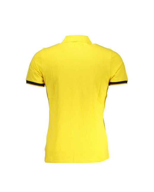 K-Way Yellow Cotton Polo Shirt for men