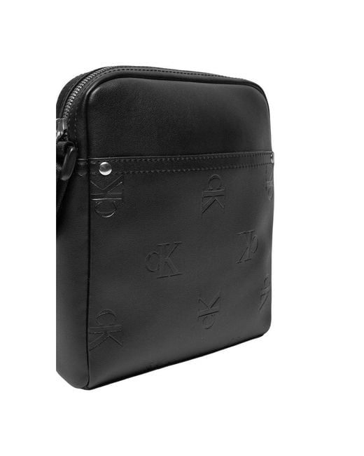 Calvin Klein Black Polyethylene Messenger Bag for men