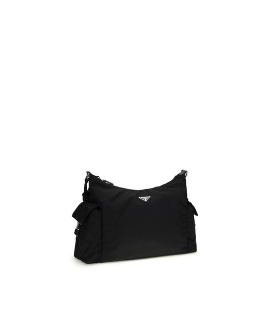 Prada Black Recycled Polyamide Shoulder Bag for men