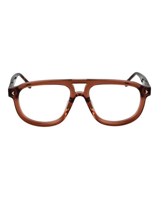 Lozza Brown Cellulose Acetate Glasses (Frames) for men