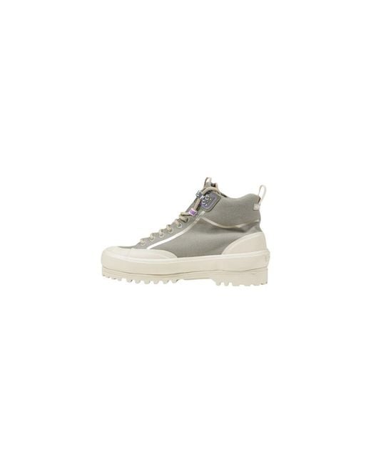 Superga White Fabric Sneaker
