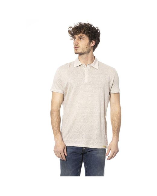 DISTRETTO12 Natural Beige Cotton Polo Shirt for men