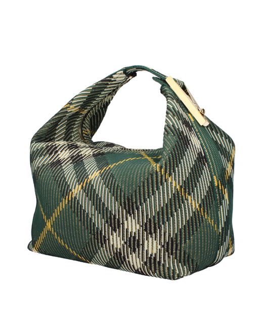 Burberry Green Fabric Handbag