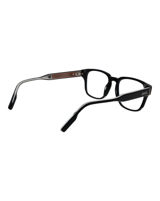 Zegna Black Acetate Glasses (Frames) for men