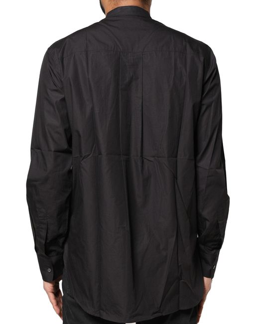 Dolce & Gabbana Black Cotton Button Down Casual Shirt for men