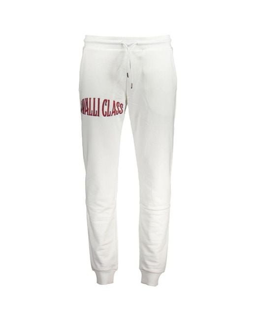 Roberto Cavalli White Bianco Cotton Men's Sweatpant for men