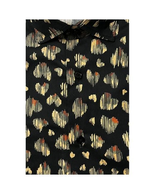 Bagutta Black Multicolor Cotton Men Shirt for men