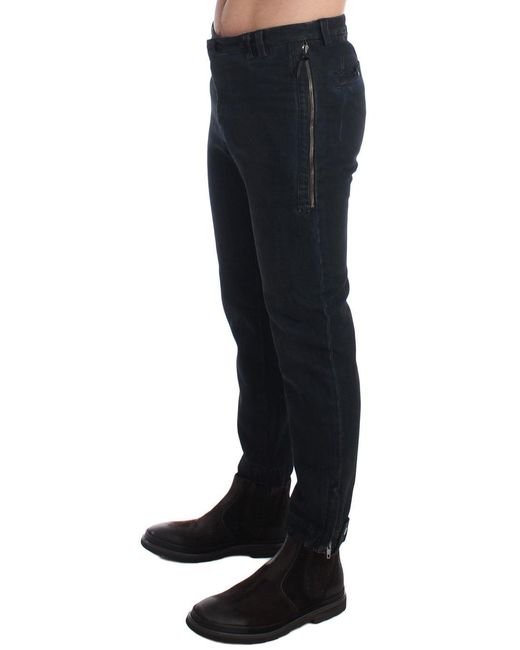 CoSTUME NATIONAL Black Cotton Slim Denim Jeans Blue Sig17918 for men