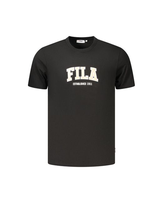 Fila Black Cotton Men's T for men