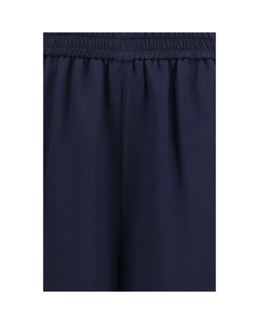 Max Mara Blue Silk Casual Pants