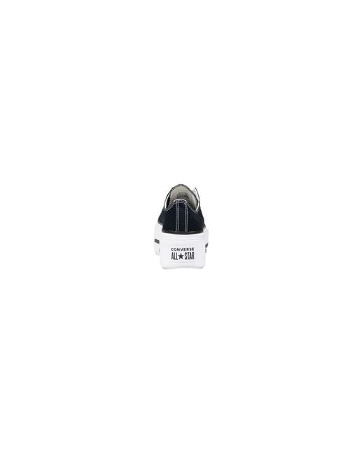 Converse Blue Black And White Fabric Platform Sneakers