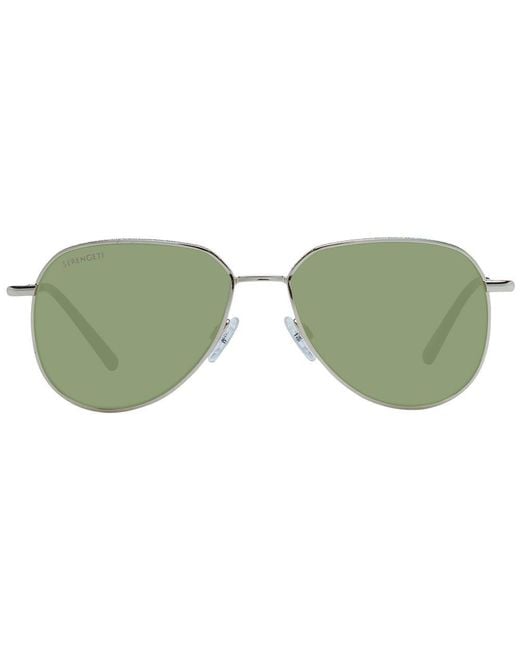 Serengeti Green Gold Metal Sunglasses