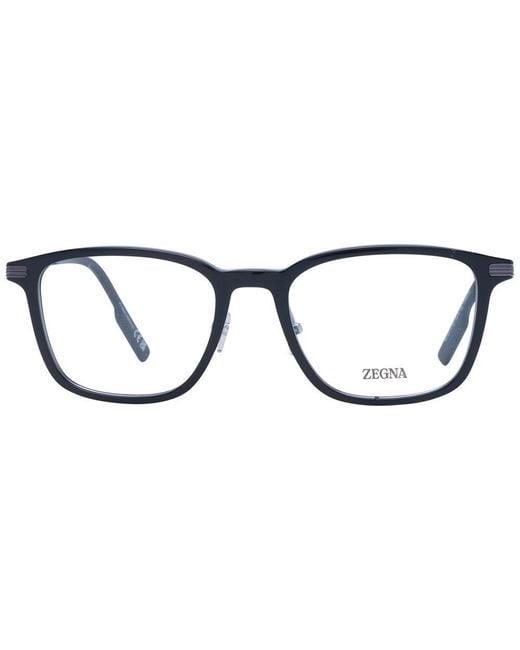 Zegna Black Plastic & Titanium Glasses (frames) for men