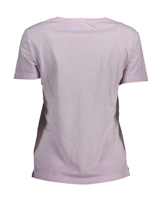 Guess Purple Pink Cotton Tops & T