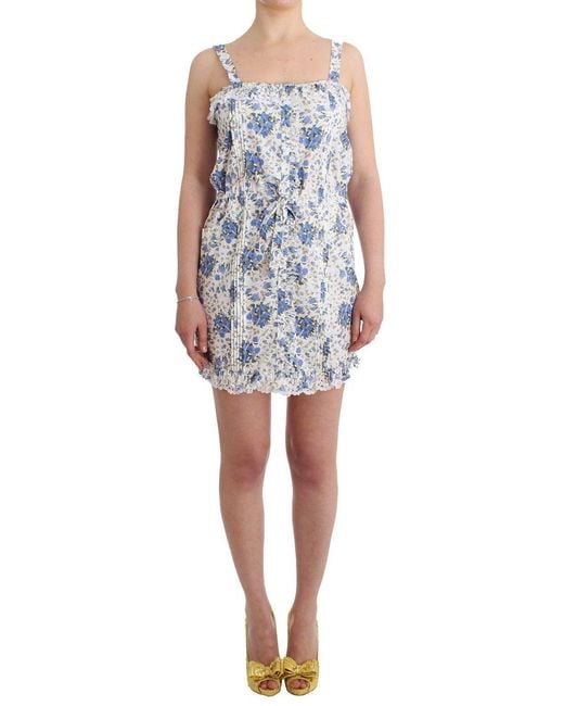 Ermanno Scervino Black Beachwear Floral Beach Mini Dress Short