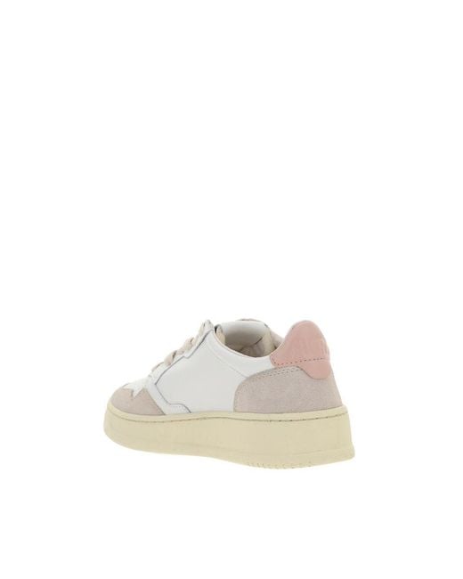 Autry White Leather Low Top Sneakers