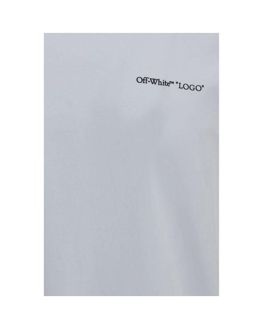Off-White c/o Virgil Abloh Gray White Cotton T-shirt - L for men