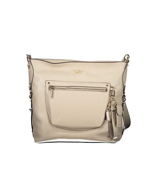 Guess Natural Beige Polyurethane 's Handbag
