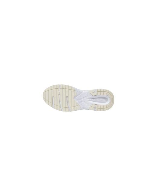 Calvin Klein White Gray Artificial Leather Athletic Sneakers
