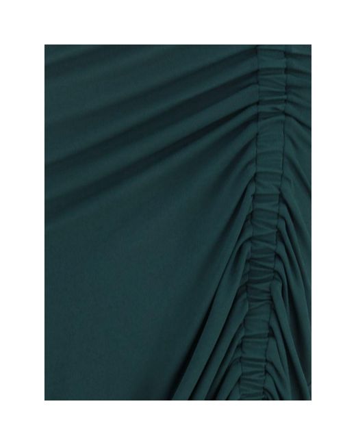 Ferragamo Green Ferragamo Draped Midi Dress