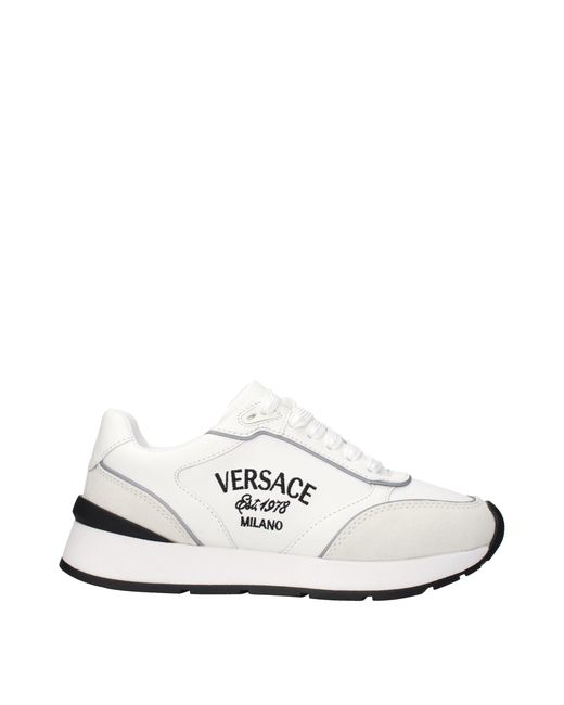 Versace White Sneakers Leather