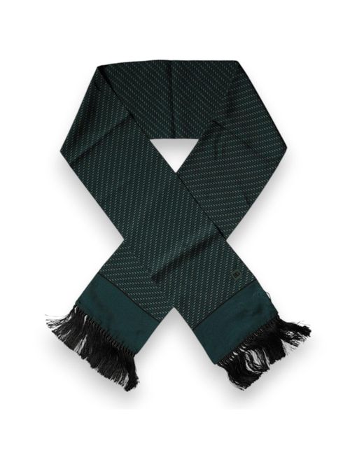 Dolce & Gabbana Black Fantasy Fringes Neck Wrap Scarf for men