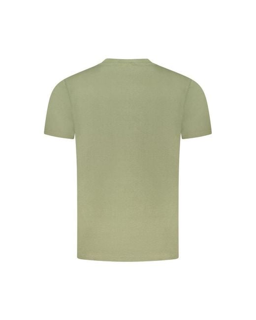 Roberto Cavalli Green Leopard Print Graphic Tee for men