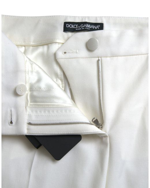 Dolce & Gabbana Gray Elegant Mid-Waist Tapered Pants